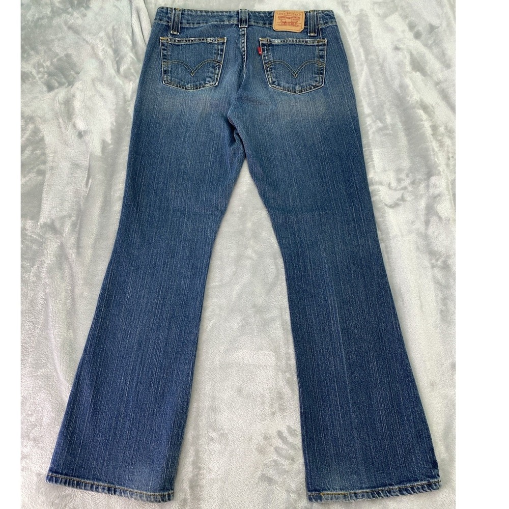 Vintage 00s Levi's 525 Boot Cut Denim Jeans Women's 10 M Blue Stretch Workwear - Picture 2 of 7